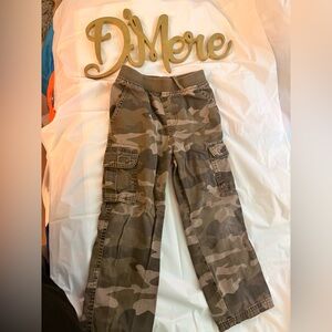Old Navy Boys 5T Camo Cargo Jogger Pants Elastic Waist